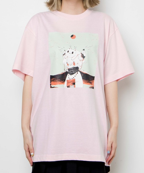 WEGO GRAPHICS（ウィゴーグラフィックス）の「WEGO/放課後アート部Tシャツ わ胡（Tシャツ/カットソー・メンズ・ホワイト/ライトピンク・MEDIUM/LARGE/X-LARGE）」の20枚目の写真