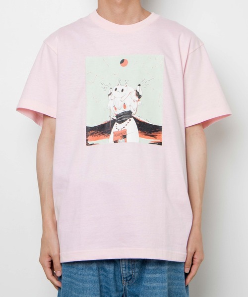 WEGO GRAPHICS（ウィゴーグラフィックス）の「WEGO/放課後アート部Tシャツ わ胡（Tシャツ/カットソー・メンズ・ホワイト/ライトピンク・MEDIUM/LARGE/X-LARGE）」の17枚目の写真