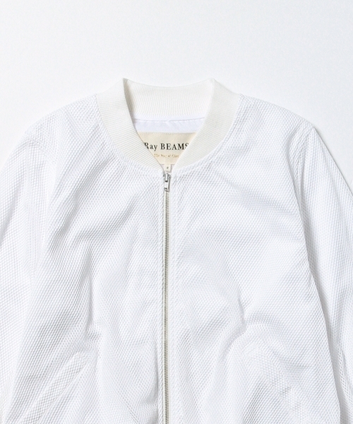 Ray BEAMS（レイビームス）の「Ray BEAMS / メッシュ ZipUpブルゾン（ブルゾン・レディース・ホワイト/ネイビー・0/1）」の16枚目の写真