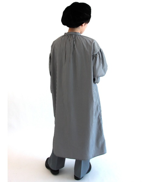 ehka sopo(エヘカソポ)の「無地/ストライプギャザーシャツワンピース(シャツワンピース・レディース・ブラック/オフホワイト/サックスブルー・フリ-)」の17枚目の写真