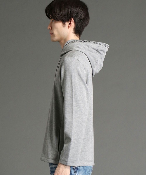 HIDEAWAYS NICOLE（ハイダウェイニコル）の「ダンボールプルオーバーパーカ（パーカー・メンズ・杢グレー/ブラック/オフホワイト/ネイビー・MEDIUM/LARGE/X-LARGE）」の9枚目の写真