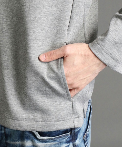 HIDEAWAYS NICOLE（ハイダウェイニコル）の「ダンボールプルオーバーパーカ（パーカー・メンズ・杢グレー/ブラック/オフホワイト/ネイビー・MEDIUM/LARGE/X-LARGE）」の12枚目の写真