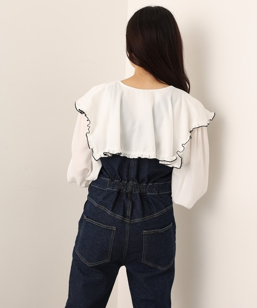 one after another NICE CLAUP(ワンアフターアナザーナイスクラップ)の「ビックカラ―メローブラウス(シャツ/ブラウス・レディース・ベージュ/オフホワイト/ストライプ/ドット・FREE)」の16枚目の写真