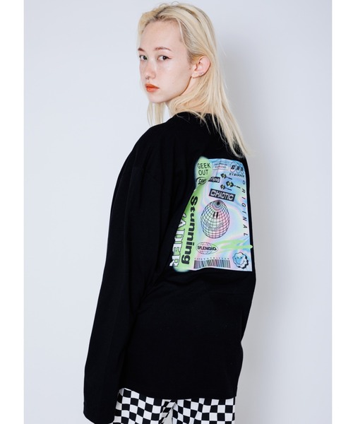 Candy Stripper（キャンディストリッパー）の「CND INVADER L/S Tシャツ（Tシャツ/カットソー・レディース・ライム/オフホワイト/ブラック・2）」の3枚目の写真