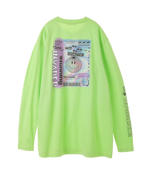 Candy Stripper（キャンディストリッパー）の「CND INVADER L/S Tシャツ（Tシャツ/カットソー・レディース・ライム/オフホワイト/ブラック・2）」の19枚目の写真