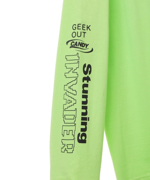 Candy Stripper（キャンディストリッパー）の「CND INVADER L/S Tシャツ（Tシャツ/カットソー・レディース・ライム/オフホワイト/ブラック・2）」の8枚目の写真
