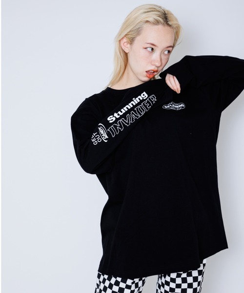 Candy Stripper（キャンディストリッパー）の「CND INVADER L/S Tシャツ（Tシャツ/カットソー・レディース・ライム/オフホワイト/ブラック・2）」の4枚目の写真