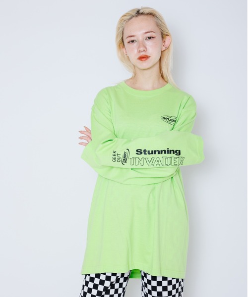 Candy Stripper（キャンディストリッパー）の「CND INVADER L/S Tシャツ（Tシャツ/カットソー・レディース・ライム/オフホワイト/ブラック・2）」の14枚目の写真