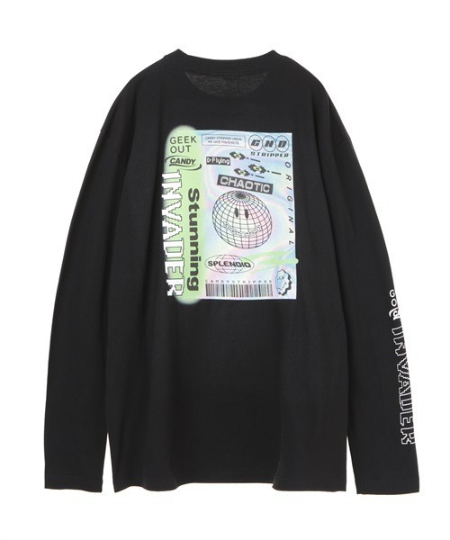 Candy Stripper（キャンディストリッパー）の「CND INVADER L/S Tシャツ（Tシャツ/カットソー・レディース・ライム/オフホワイト/ブラック・2）」の12枚目の写真