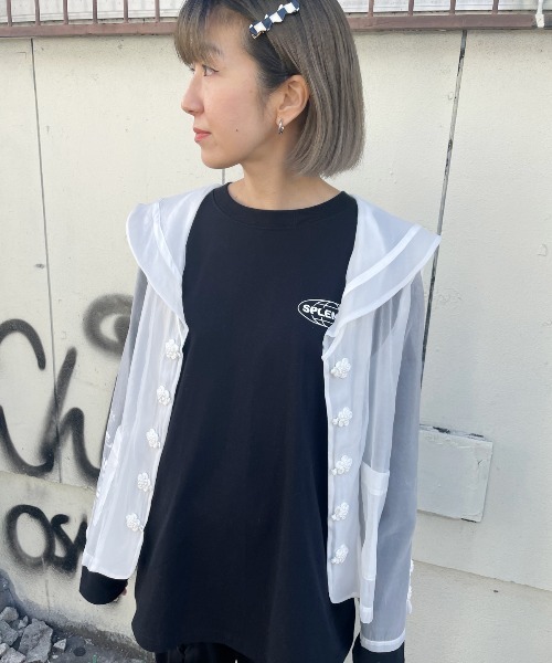 Candy Stripper（キャンディストリッパー）の「CND INVADER L/S Tシャツ（Tシャツ/カットソー・レディース・ライム/オフホワイト/ブラック・2）」の22枚目の写真