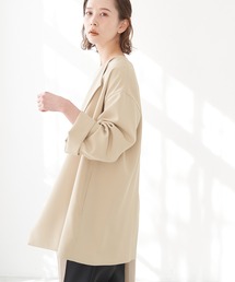 ROPE' PICNIC | 非フッ素撥水・UVカット/ドライギャバノーカラーコート　スプリングコート(ノーカラーコート)