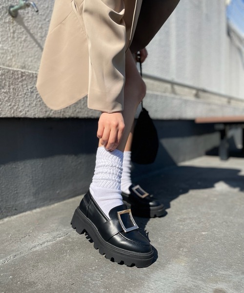 22ss新作 R E トラックソールバックルローファー