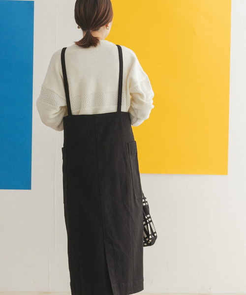 FORK&SPOON（フォークアンドスプーン）の「FORK&SPOON　ストレートラインジャンパースカート（ワンピース・レディース・ブラック/ホワイト系その他・ONE）」の19枚目の写真