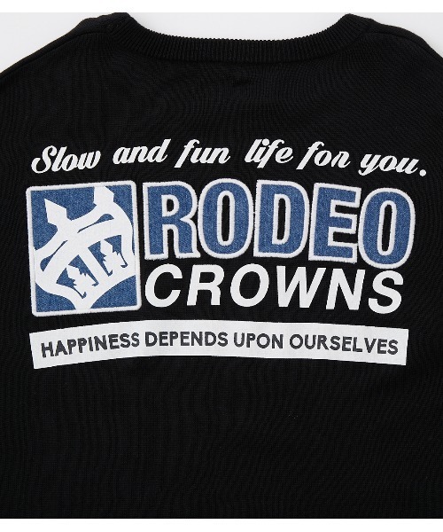RODEO CROWNS WIDE BOWL(ロデオクラウンズワイドボウル)の「メンズデニムアップリケクルーネックニットトップス(ニット/セーター・メンズ・ブルー/ベージュ/ブラック・LARGE/MEDIUM)」の17枚目の写真