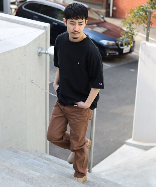 Champion（チャンピオン）の「Champion × BEAMS / 別注 One Point T-shirt（Tシャツ/カットソー・メンズ・ネイビー/ブラック/グレー/ホワイト・L/M/S/XL）」の6枚目の写真