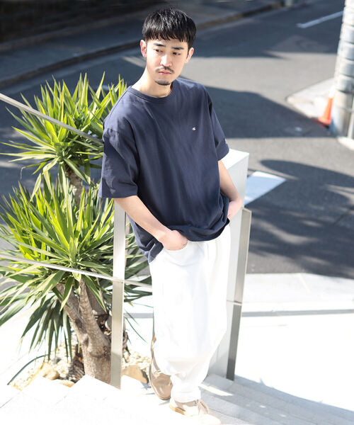 Champion（チャンピオン）の「Champion × BEAMS / 別注 One Point T-shirt（Tシャツ/カットソー・メンズ・ネイビー/ブラック/グレー/ホワイト・L/M/S/XL）」の9枚目の写真