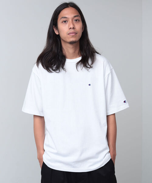 Champion（チャンピオン）の「Champion × BEAMS / 別注 One Point T-shirt（Tシャツ/カットソー・メンズ・ネイビー/ブラック/グレー/ホワイト・L/M/S/XL）」の12枚目の写真