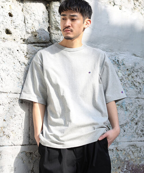 Champion（チャンピオン）の「Champion × BEAMS / 別注 One Point T-shirt（Tシャツ/カットソー・メンズ・ネイビー/ブラック/グレー/ホワイト・L/M/S/XL）」の7枚目の写真