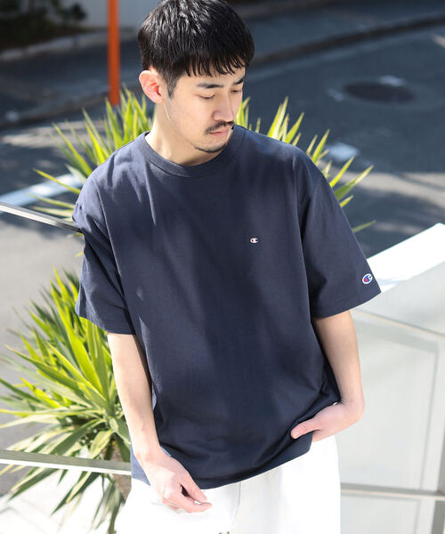 Champion（チャンピオン）の「Champion × BEAMS / 別注 One Point T-shirt（Tシャツ/カットソー・メンズ・ネイビー/ブラック/グレー/ホワイト・L/M/S/XL）」の10枚目の写真
