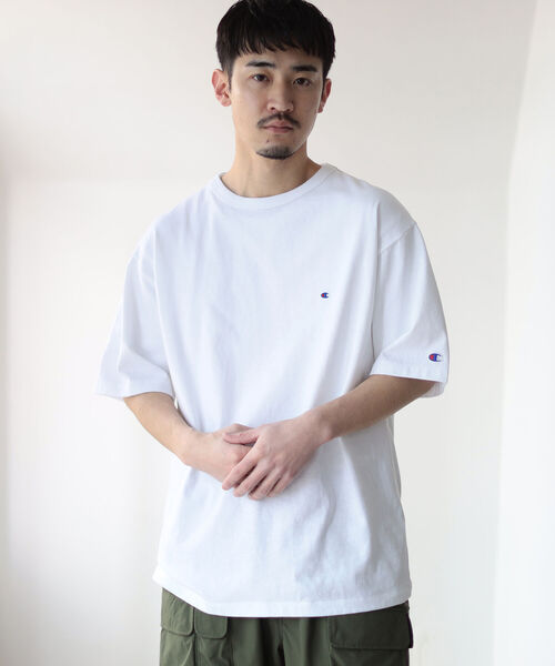 Champion（チャンピオン）の「Champion × BEAMS / 別注 One Point T-shirt（Tシャツ/カットソー・メンズ・ネイビー/ブラック/グレー/ホワイト・L/M/S/XL）」の13枚目の写真