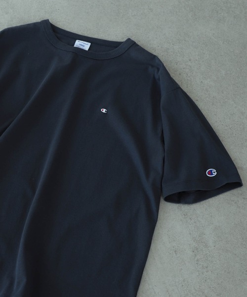 Champion（チャンピオン）の「Champion × BEAMS / 別注 One Point T-shirt（Tシャツ/カットソー・メンズ・ネイビー/ブラック/グレー/ホワイト・L/M/S/XL）」の4枚目の写真