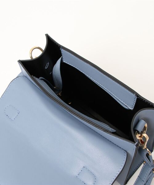ems excite（エムズエキサイト）の「パイピングサッチェルBAG（ショルダーバッグ・レディース・ブラック/オフホワイト/ブルー・FREE）」の7枚目の写真