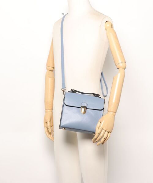 ems excite（エムズエキサイト）の「パイピングサッチェルBAG（ショルダーバッグ・レディース・ブラック/オフホワイト/ブルー・FREE）」の5枚目の写真
