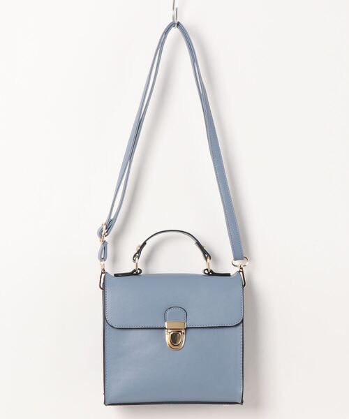 ems excite（エムズエキサイト）の「パイピングサッチェルBAG（ショルダーバッグ・レディース・ブラック/オフホワイト/ブルー・FREE）」の12枚目の写真
