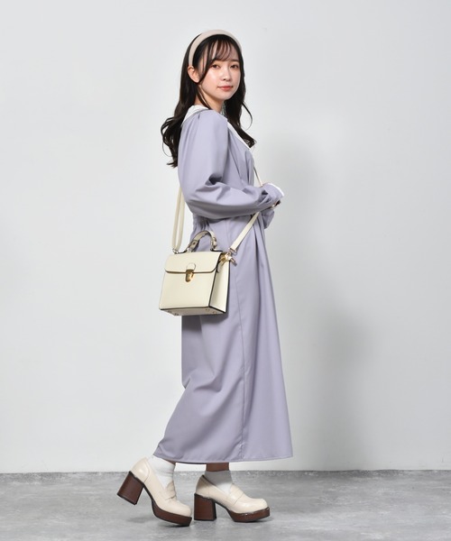 ems excite（エムズエキサイト）の「パイピングサッチェルBAG（ショルダーバッグ・レディース・ブラック/オフホワイト/ブルー・FREE）」の8枚目の写真