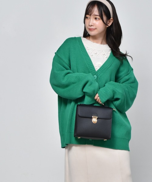 ems excite（エムズエキサイト）の「パイピングサッチェルBAG（ショルダーバッグ・レディース・ブラック/オフホワイト/ブルー・FREE）」の9枚目の写真