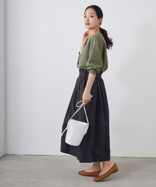 NICOLE white(ニコルホワイト)の「スキッパーTEE カットブラウス(Tシャツ/カットソー・レディース・ネイビー/オフホワイト/グリーン・FREE)」の17枚目の写真