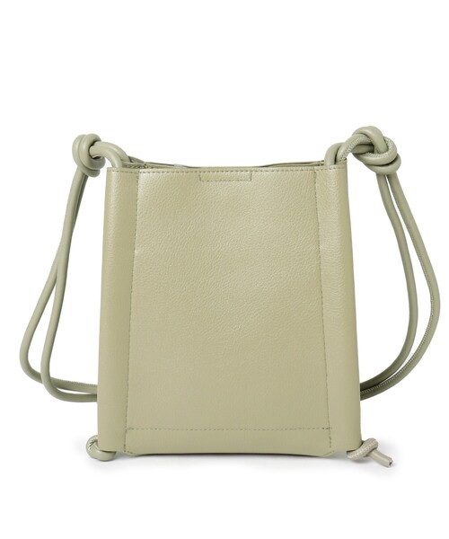 SHOO・LA・RUE（シューラルー）の「◆ノットデザインショルダーバッグ（ショルダーバッグ・レディース・ライトベージュ/ブラック/ライトグレー/ライトグリーン系・00）」の4枚目の写真