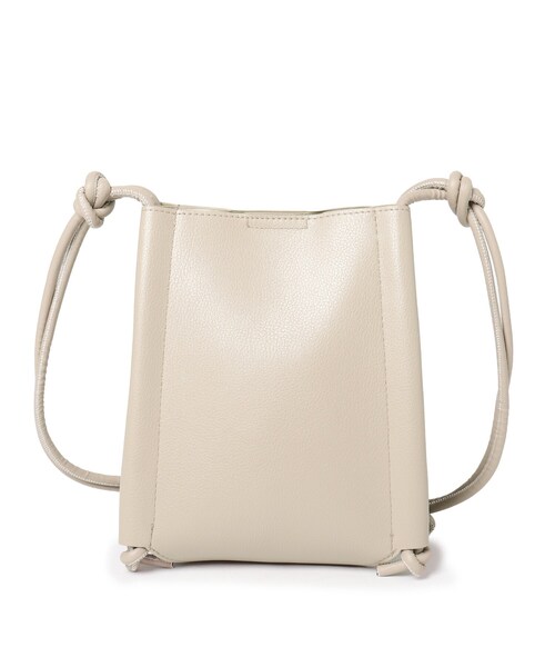 SHOO・LA・RUE（シューラルー）の「◆ノットデザインショルダーバッグ（ショルダーバッグ・レディース・ライトベージュ/ブラック/ライトグレー/ライトグリーン系・00）」の3枚目の写真