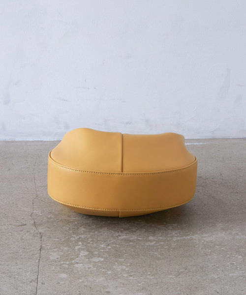 フェイクレザーラウンドミニバッグ