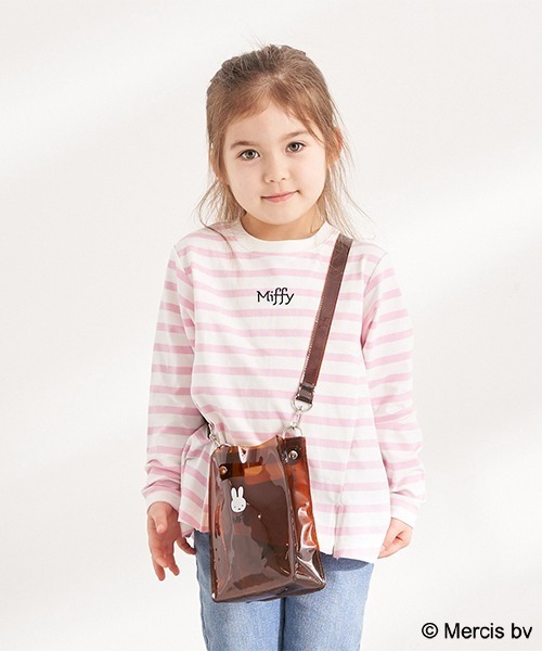 b・ROOM(ビールーム)の「【ミッフィー】MIFFYアクリルショルダーバッグ(ショルダーバッグ・キッズ・ホワイト/キャメル・FREE)」の1枚目の写真