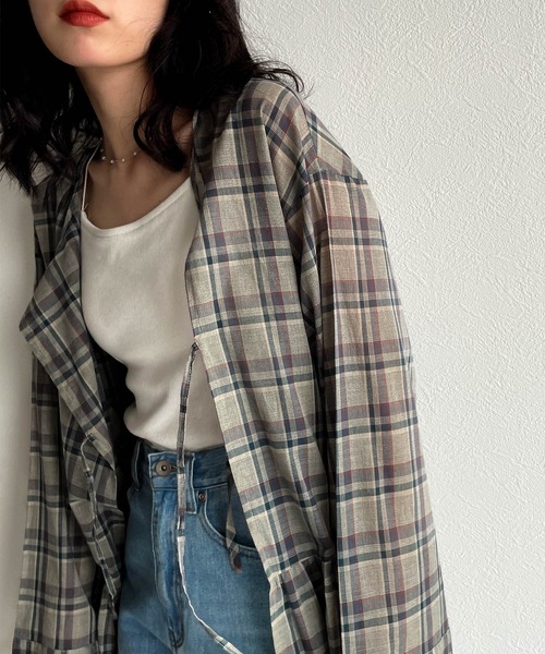 w closet(ダブルクローゼット)の「前リボンティアードチュニックはおり(シャツ/ブラウス・レディース・ブルー/グリーン・FREE)」の20枚目の写真