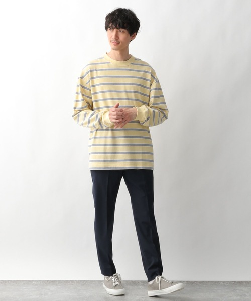 GLOBAL WORK（グローバルワーク）の「USAコットンアソートT長袖/255808（Tシャツ/カットソー・メンズ・グリーン/ライトベージュ/ミント/スカイブルー/ホワイト/ブラック/グレー/その他・SMALL/LARGE/X-LARGE/MEDIUM）」の11枚目の写真