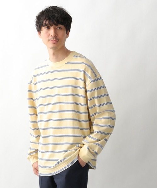 GLOBAL WORK（グローバルワーク）の「USAコットンアソートT長袖/255808（Tシャツ/カットソー・メンズ・グリーン/ライトベージュ/ミント/スカイブルー/ホワイト/ブラック/グレー/その他・SMALL/LARGE/X-LARGE/MEDIUM）」の13枚目の写真