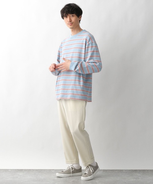 GLOBAL WORK（グローバルワーク）の「USAコットンアソートT長袖/255808（Tシャツ/カットソー・メンズ・グリーン/ライトベージュ/ミント/スカイブルー/ホワイト/ブラック/グレー/その他・SMALL/LARGE/X-LARGE/MEDIUM）」の21枚目の写真