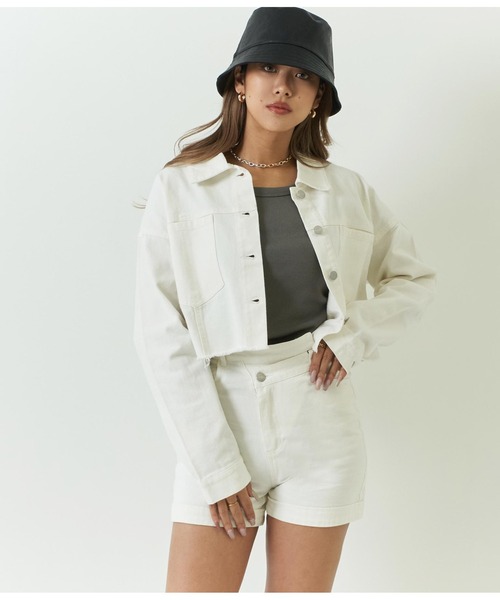 ANAP（アナップ）の「デニムデザインショートパンツ（デニムパンツ・レディース・オフホワイト/インディゴブルー/スミクロ/ブラック・L/M/S）」の5枚目の写真