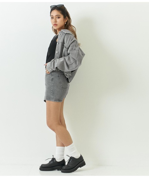 ANAP（アナップ）の「デニムデザインショートパンツ（デニムパンツ・レディース・オフホワイト/インディゴブルー/スミクロ/ブラック・L/M/S）」の13枚目の写真