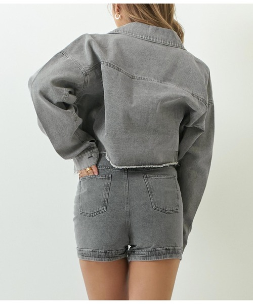 ANAP（アナップ）の「デニムデザインショートパンツ（デニムパンツ・レディース・オフホワイト/インディゴブルー/スミクロ/ブラック・L/M/S）」の11枚目の写真