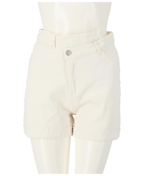 ANAP（アナップ）の「デニムデザインショートパンツ（デニムパンツ・レディース・オフホワイト/インディゴブルー/スミクロ/ブラック・L/M/S）」の14枚目の写真