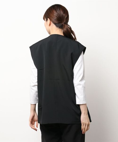 CPCM（シーピーシーエム）の「フレンチ袖Wボタンベスト（ベスト・レディース・ブラック/イエロー/アイボリー・FREE）」の4枚目の写真