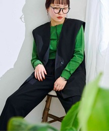 CPCM | フレンチ袖Wボタンベスト(ベスト)