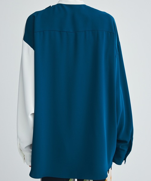LiNoH（リノー）の「DRAPE LAYERED SHIRT（シャツ/ブラウス