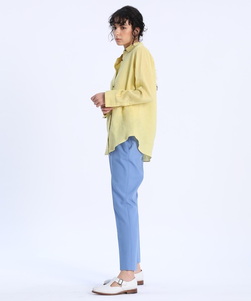 INED（イネド）の「【NORTHERN LINEN】レギュラーカラーリネンシャツ（シャツ/ブラウス・レディース・ブラック/ベージュ/オフホワイト/カーキ/サックスブルー/イエロー・11号/9号/7号）」の14枚目の写真