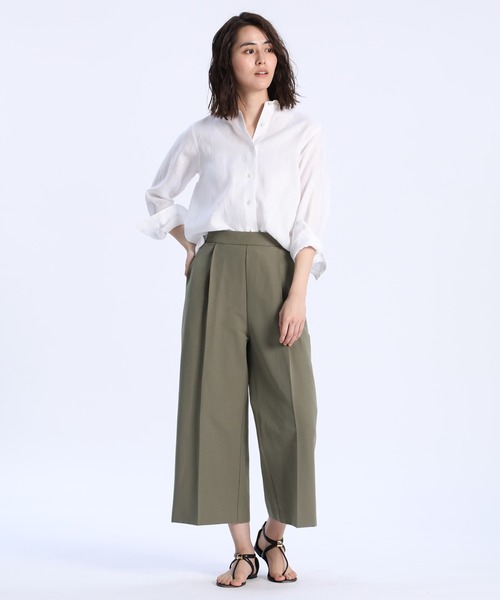 INED（イネド）の「【NORTHERN LINEN】レギュラーカラーリネンシャツ（シャツ/ブラウス・レディース・ブラック/ベージュ/オフホワイト/カーキ/サックスブルー/イエロー・11号/9号/7号）」の16枚目の写真