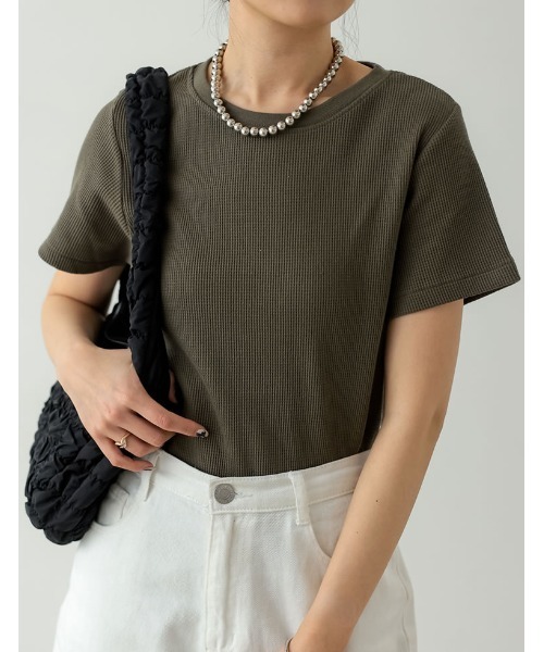 安田美沙子さんコラボ ワッフルコンパクトtシャツ Tシャツ カットソー Re Edit リエディ のファッション通販 Zozotown