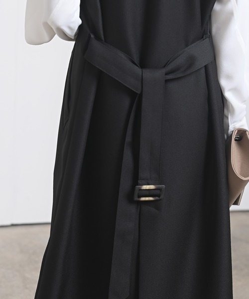 rps（アールピーエス）の「ロングトレンチジレ（ベスト・レディース・ブラック/モカ/グレイッシュベージュ・M）」の10枚目の写真